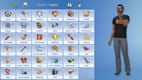 Zmień cechy w Sims 4