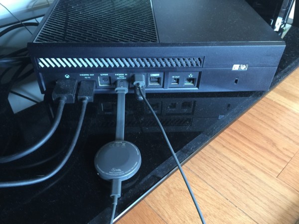 Chromecast używający USB do zasilania