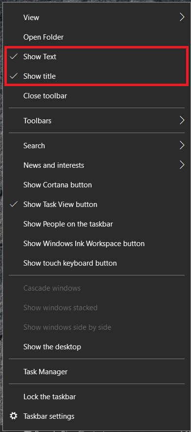 Barra de tareas de Windows