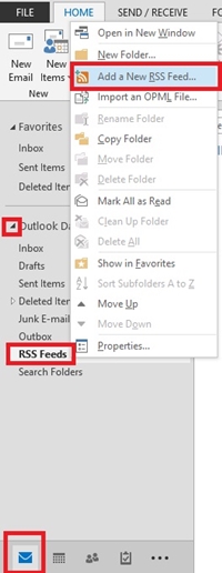 Pridajte nový kanál RSS