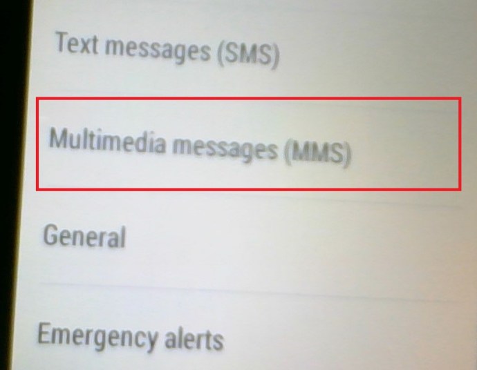 Configuració de missatges d'Android