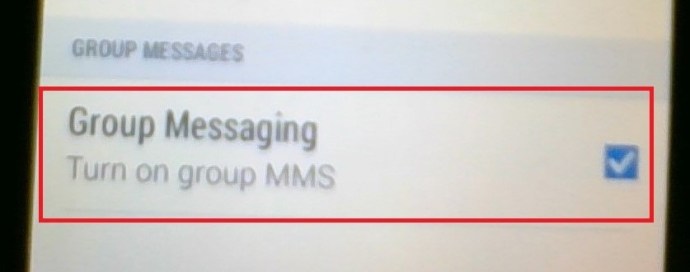 Možnost skupinskih sporočil Android
