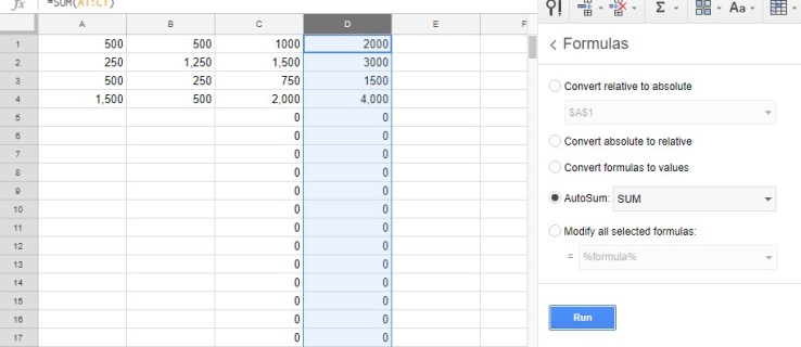 Cómo aplicar fórmulas a columnas enteras en Hojas de cálculo de Google