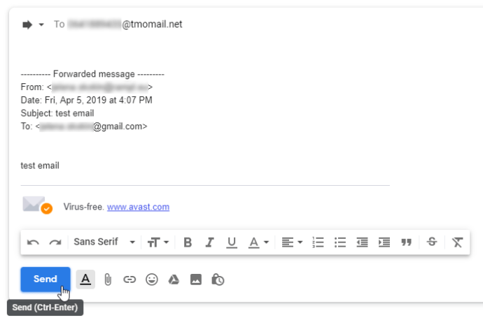 Enviar por correo electrónico a un mensaje de texto