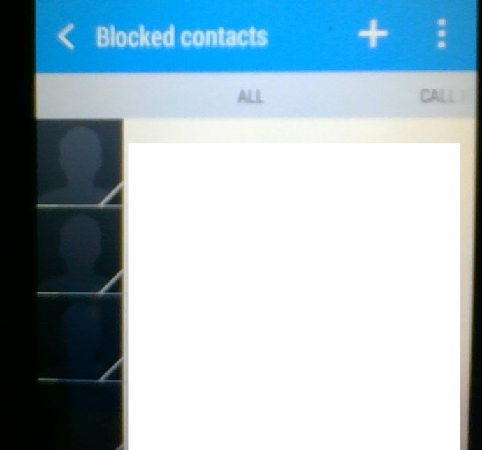Blokeeritud kontaktide vahekaart