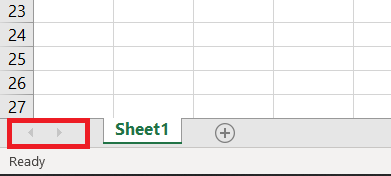 Gumb za aktiviranje lista v Excelu