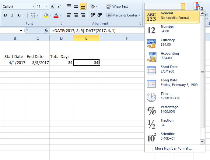 Exceli kuupäevad 2