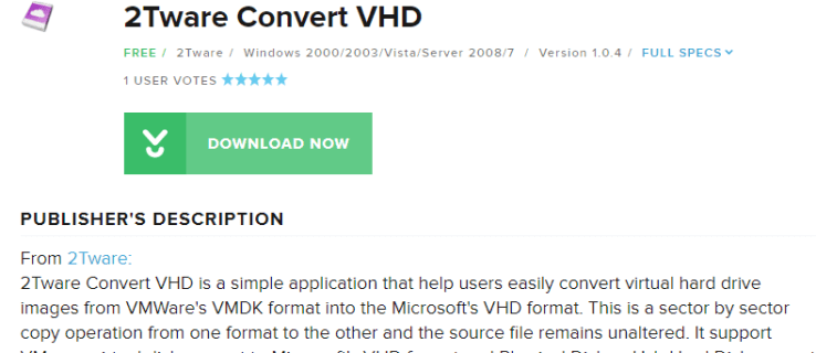 Kako pretvoriti VMDK u VHD za 5 minuta